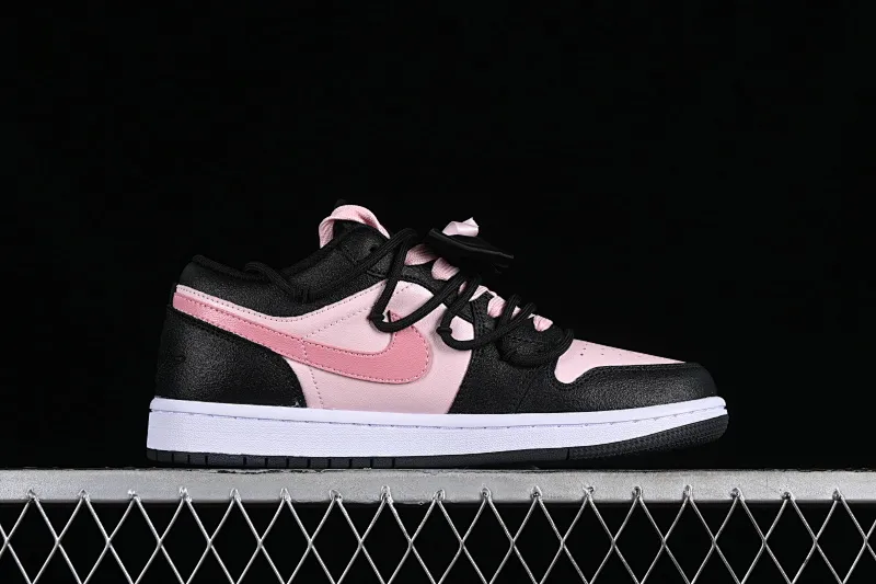 All categories Air Jordan Jordan series basketball shoes Air Jordan 1 Low Air Jordan 1 Low AJ1 Joe 1 Zhizhiberry black pink bow low-top cultural retro basketball shoes DX4374-008